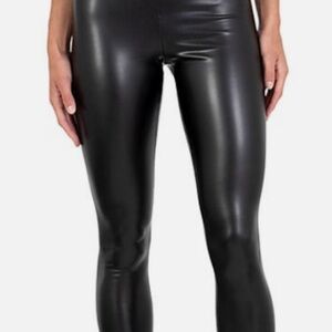 Joie Sleek Black Leatherette Leggings